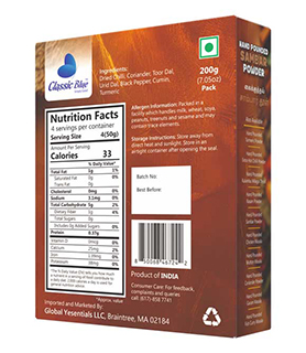 Handpounded Sambar Powder 